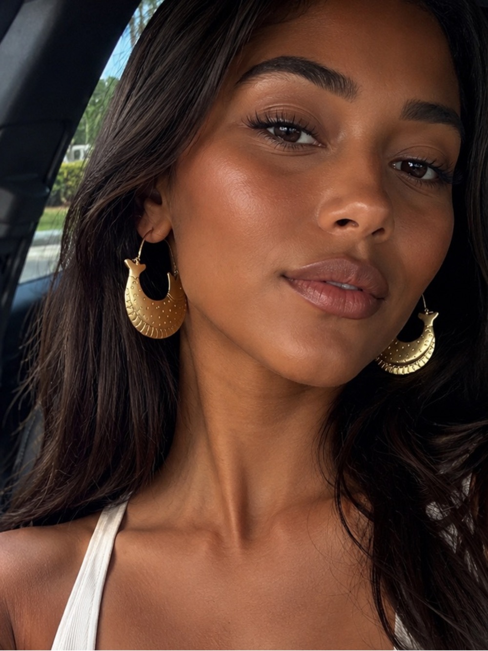 Gold Fish-Shaped Hoop Earrings Back to School